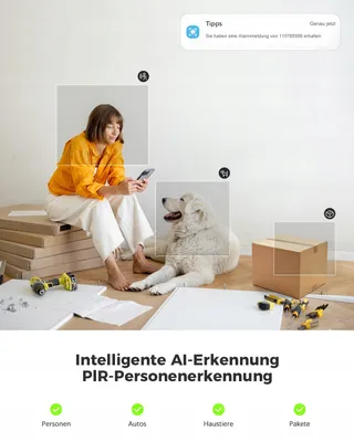 COCOCAM Binnencamera 2K WiFi 5200mAh Alexa PIR AI — miniatuur 5