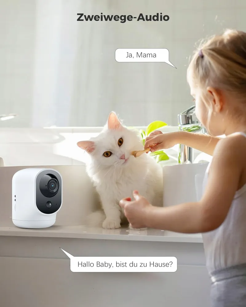 COCOCAM Binnencamera 2K WiFi 5200mAh Alexa PIR AI — foto 4