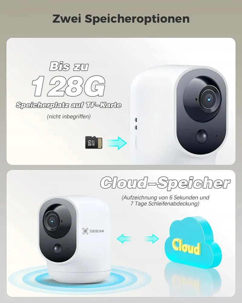 COCOCAM Binnencamera 2K WiFi 5200mAh Alexa PIR AI — foto 8