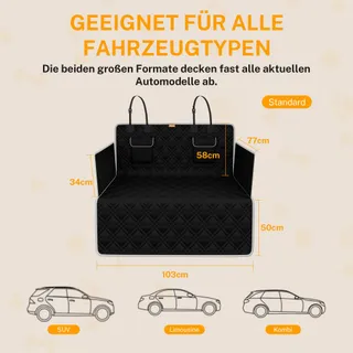 TOOZEY Kofferbakbescherming Hond Waterdicht met Zijbescherming — miniatuur 2