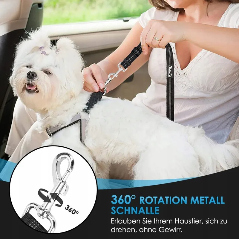 SLOWTON Veiligheidsgordel Hond Verstelbaar Reflecterend Hoofdsteun — foto 5
