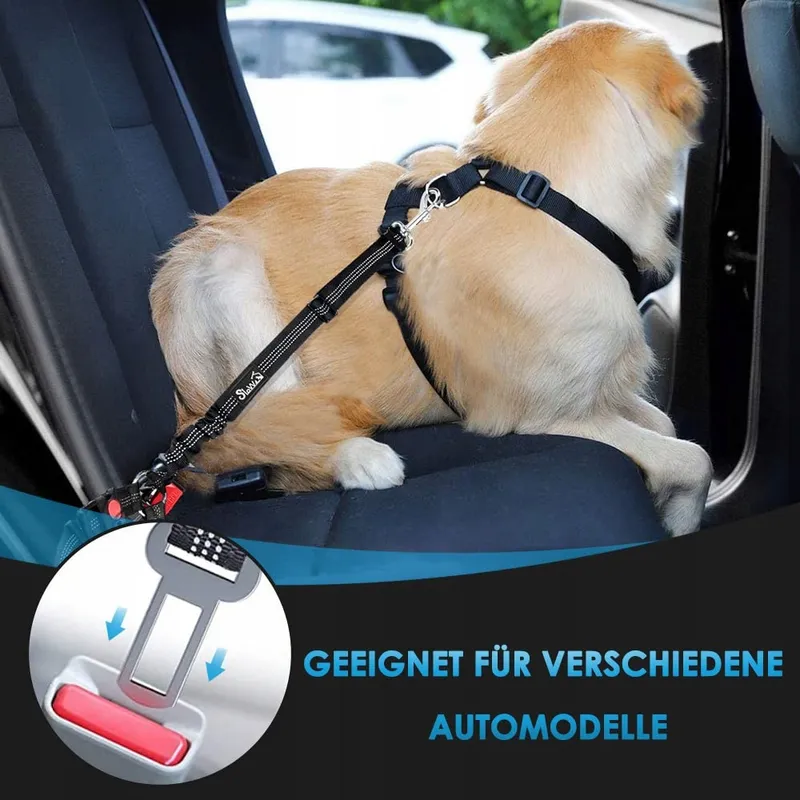SLOWTON Veiligheidsgordel Hond Verstelbaar Reflecterend Hoofdsteun — foto 6