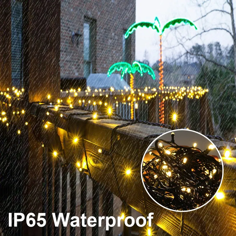 BOWFAR Kerstverlichting Buiten Lichtketting 10M 100 LED IP65 — foto 5