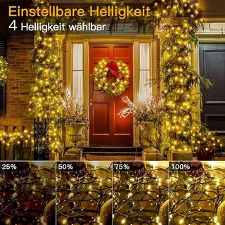 OLLNY Waterdichte Lichtketting Buiten Afstandsbediening 20M 200LED — miniatuur 9