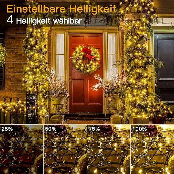 OLLNY Waterdichte Lichtketting Buiten Afstandsbediening 20M 200LED — foto 9