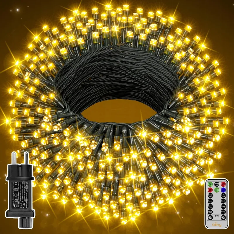 OLLNY Waterdichte Lichtketting Buiten Afstandsbediening 20M 200LED — foto 1