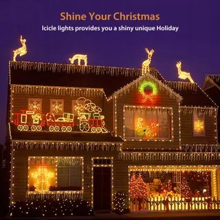 CERIAL Lichtgordijn 20M 540LED Buiten Kerst Warmwit — miniatuur 2