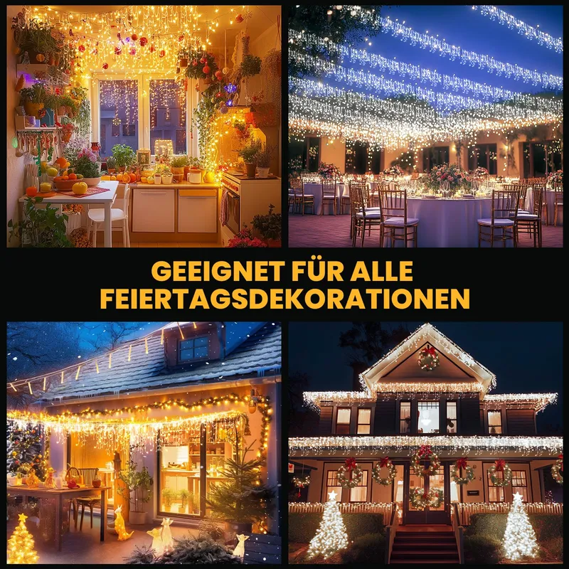 TARGETONE LED Lichtsnoer Warmwit 352 LED 10m Binnen Buiten — foto 16
