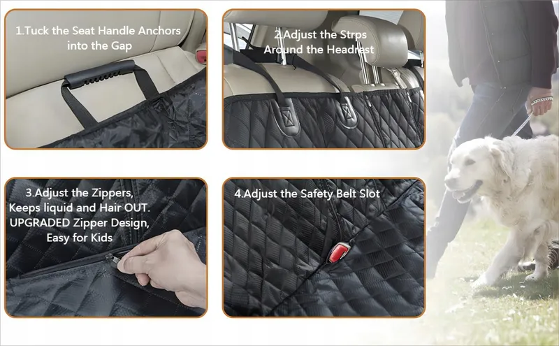 ANOSOSPECIAL Waterdichte Hondenmat Achterbank ISOFIX Auto — foto 7