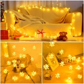 ISISYU Sterrenlichtsnoer 6m Batterij Waterdicht Kerstdecoratie — miniatuur 7