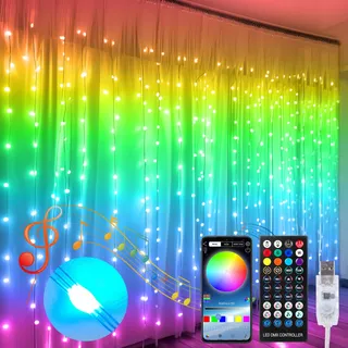 GOVEE Smart LED Gordijn 3x2m RGBIC IP65 Compatibel Alexa — miniatuur 15