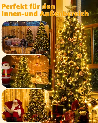 OLLNY Kerstverlichting Lichtsnoer Buiten Binnen 2,5m 400 LED — miniatuur 7