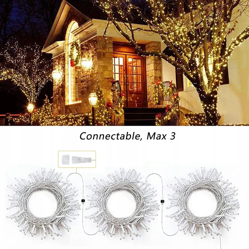 NEXVIN Kerstverlichting Buiten Waterdicht 20M 200 LED — foto 3