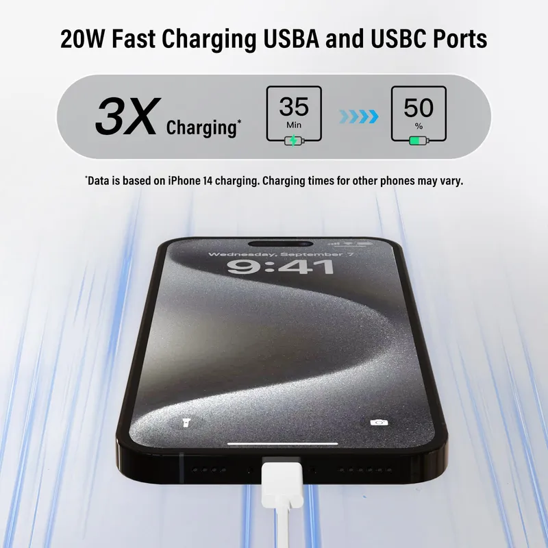 BSEED Schuko Stopcontact USB Type C 20W Glas Grijs — foto 3