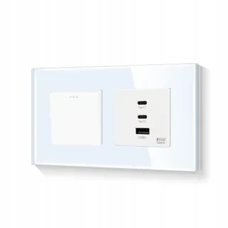 LIAONFOY Lichtschakelaar USB C Snelladen Wit 100-240V — miniatuur 1