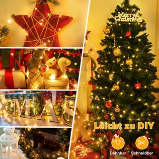OLLNY LED Lichtketting Koperdraad 10M 100 LED Kerst — miniatuur 3