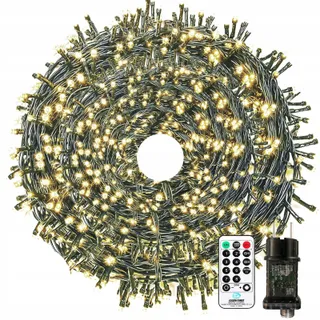 BOWFAR LED Lichtketting Buiten 50M 500 LED IP65 Afstandsbediening — miniatuur 1