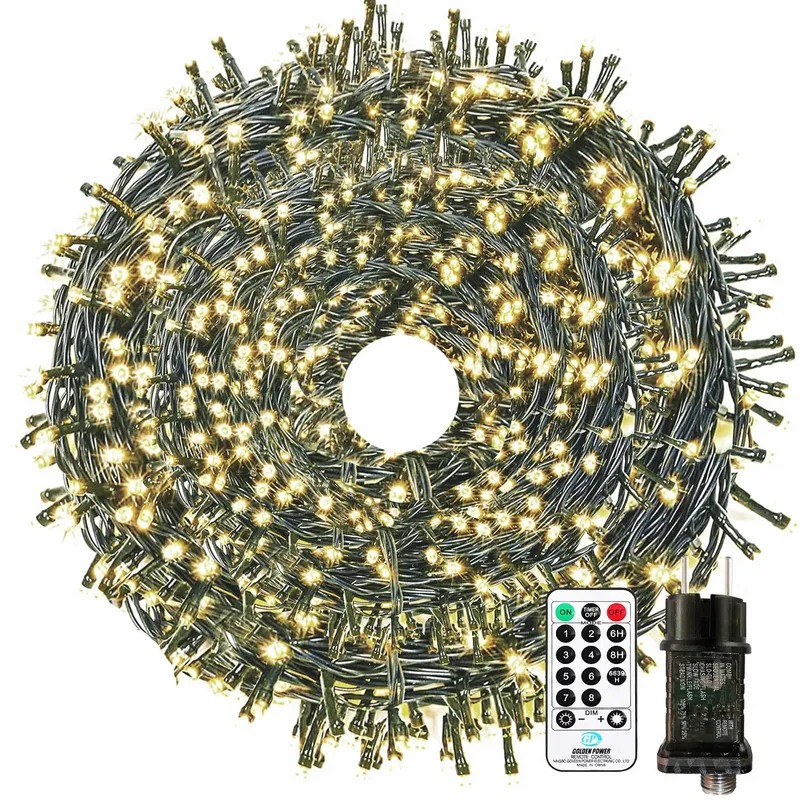 BOWFAR LED Lichtketting Buiten 50M 500 LED IP65 Afstandsbediening — foto 1