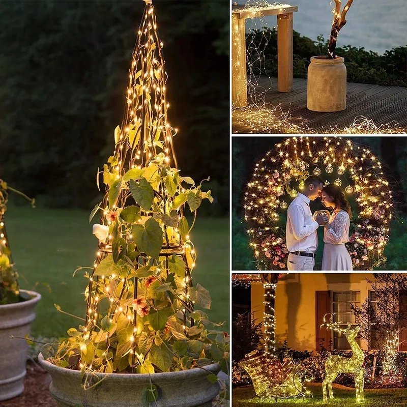 LED Kerstverlichting 200M 2000 LED Waterdicht 8 Modi Warmwit — foto 3