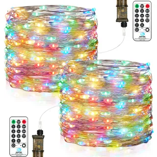 LED Kerstverlichting 200M 2000 LED Waterdicht 8 Modi Warmwit — miniatuur 13