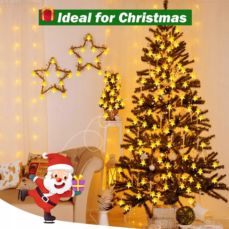 CSHARE Sterren Lichtketting op Batterijen IP65 6M 40LED — foto 4