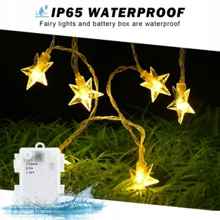 CSHARE Sterren Lichtketting op Batterijen IP65 6M 40LED — miniatuur 2
