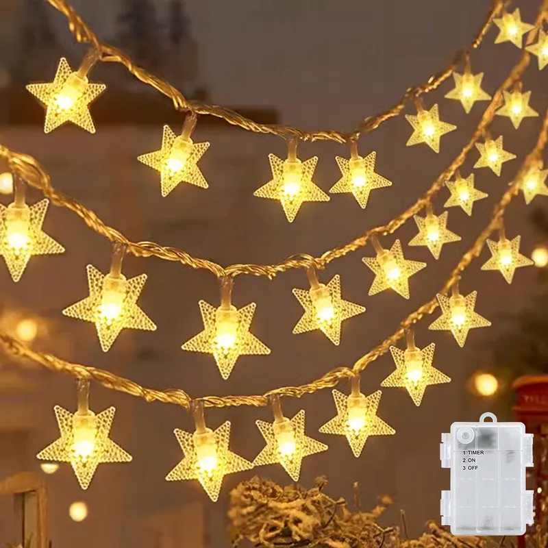CSHARE Sterren Lichtketting op Batterijen IP65 6M 40LED — foto 1
