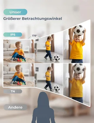 GHB Babyfoon Camera 5 Inch 720P HD Display VOX Nachtmodus — miniatuur 6
