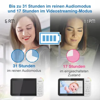 VTECH VM924 Babyfoon Camera 5 Inch 31u Batterij HD Nachtzicht — miniatuur 4