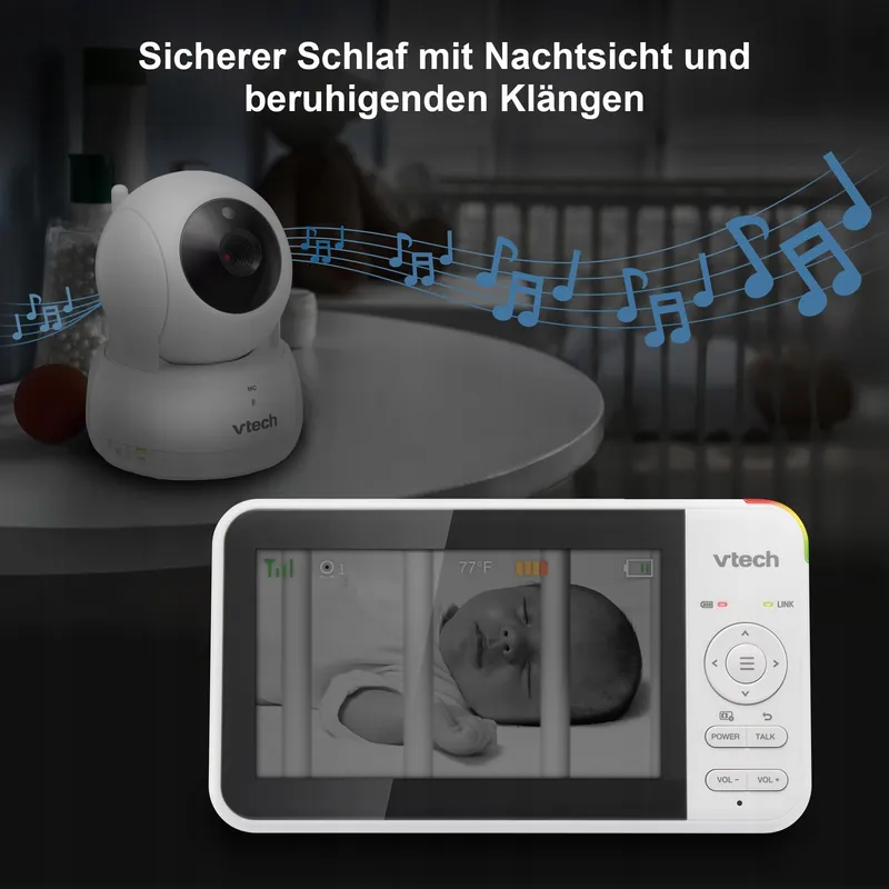 VTECH VM924 Babyfoon Camera 5 Inch 31u Batterij HD Nachtzicht — foto 7