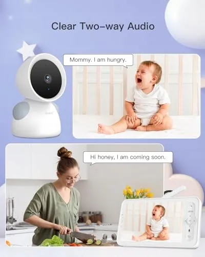 ARENTI Babyfoon Camera 2K 5 Inch WiFi PTZ 355 Temperatuursensor IR — foto 7