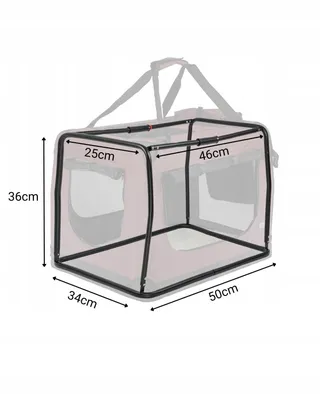 LIONTO Opvouwbare Transportbox Honden Katten Tot 10kg Donkerrood — miniatuur 5