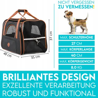 HUND IST KÖNIG Opvouwbare Draagtas Honden en Katten tot 8kg — miniatuur 2
