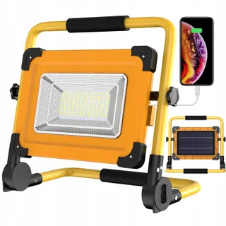 Solar LED Werklamp Oplaadbaar 120 LED USB 4 Standen Waterdicht — miniatuur 1