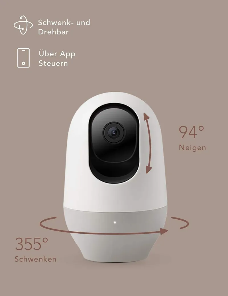 NOOIE Babyfooncamera 360 WiFi 1080P HD Nachtzicht Alexa — foto 3
