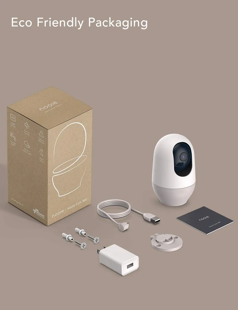 NOOIE Babyfooncamera 360 WiFi 1080P HD Nachtzicht Alexa — foto 1