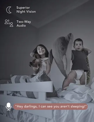 NOOIE Babyfooncamera 360 WiFi 1080P HD Nachtzicht Alexa — miniatuur 4