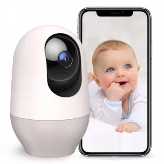 NOOIE Babyfooncamera 360 WiFi 1080P HD Nachtzicht Alexa — miniatuur 2