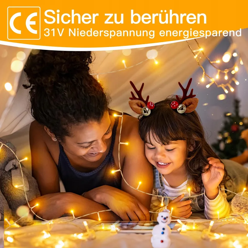 OLLNY Waterdichte Kerstverlichting 8 Standen 80M 800 LED — foto 7