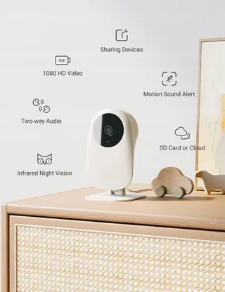 NOOIE Babyfoon WiFi 1080P HD Nachtzicht Alexa Bewegingsdetectie — miniatuur 1