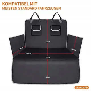 TOOZEY Kofferbakbescherming Voor Hond Universeel Antislip Zwart — miniatuur 9