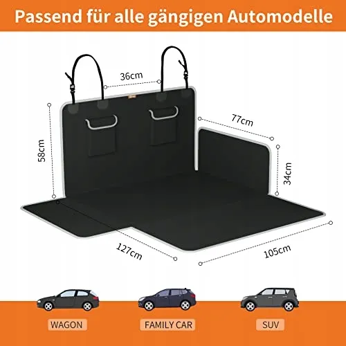 TOOZEY Kofferbakbescherming Voor Hond Universeel Antislip Zwart β foto 2