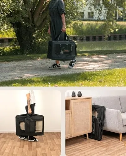 LIONTO Opvouwbare Transportbox Honden Katten tot 12kg Reizen Auto — foto 1