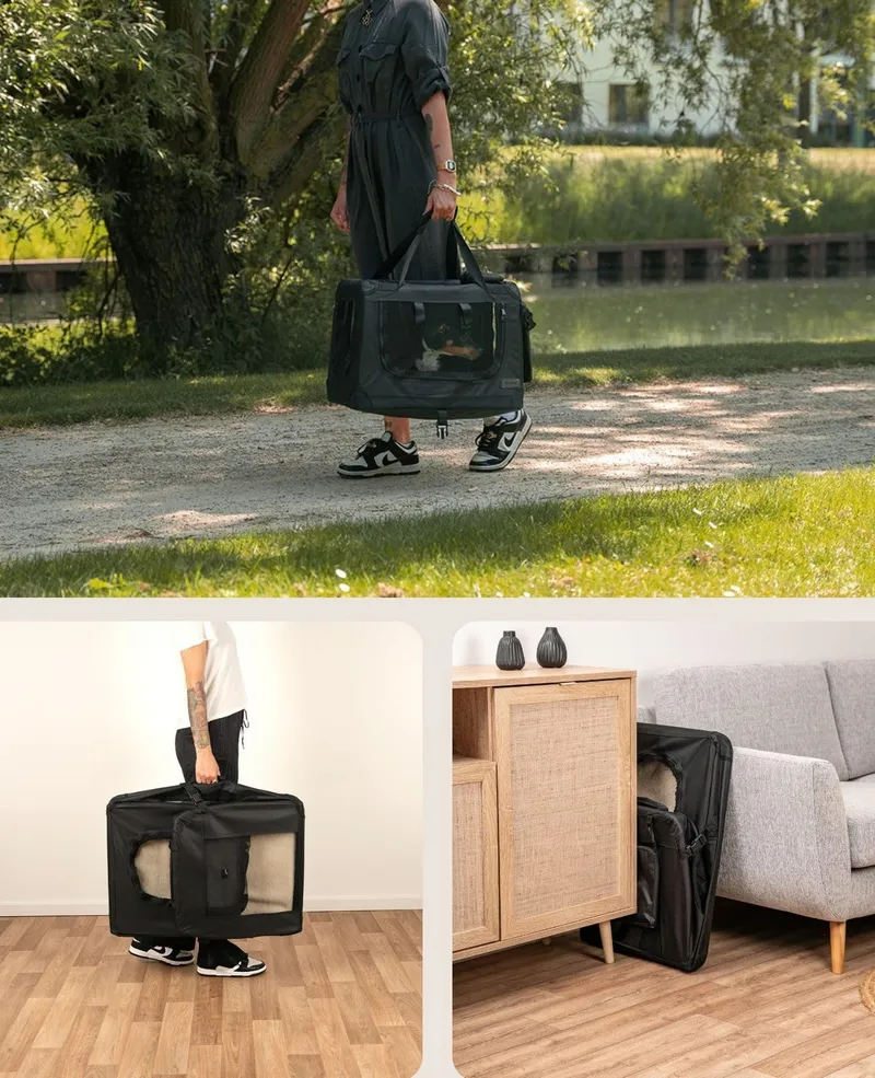 LIONTO Opvouwbare Transportbox Honden Katten tot 12kg Reizen Auto — foto 8