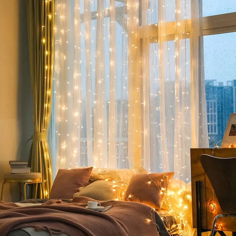 SALCAR Kerstlichtgordijn Buiten 8 Standen Warmwit 6x3M — foto 6