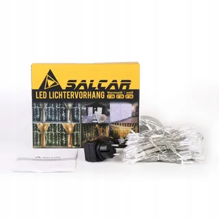 SALCAR Kerstlichtgordijn Buiten 8 Standen Warmwit 6x3M — miniatuur 7