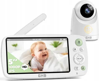 GHB Babyfoon Camera 5 Inch HD 1080P 4000mAh VOX 4xZoom 300m — miniatuur 1