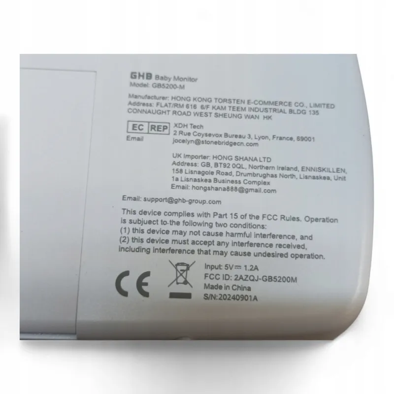 GHB Babyfoon Camera 5 Inch HD 1080P 4000mAh VOX 4xZoom 300m — foto 15