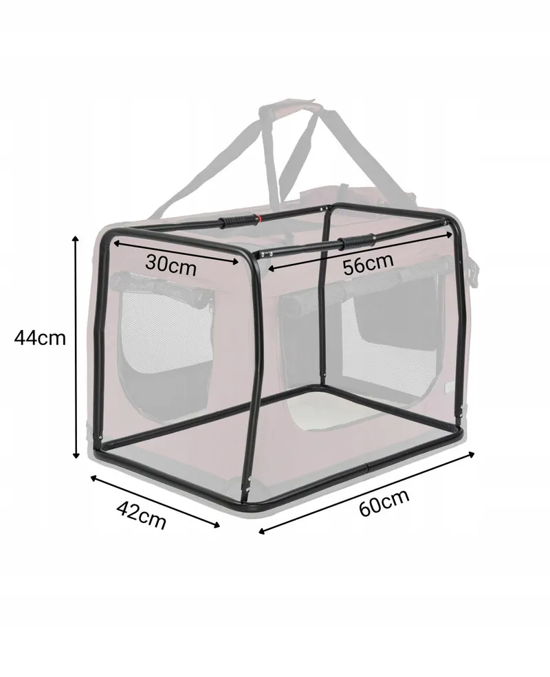 LIONTO Opvouwbare Transportbox Voor Hond En Kat 70x52x50cm Donkerrood — foto 10