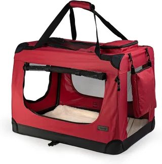 LIONTO Opvouwbare Transportbox Voor Hond En Kat 70x52x50cm Donkerrood — miniatuur 7